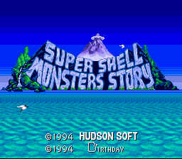 Super Shell Monsters Story (English translation) Title Screen